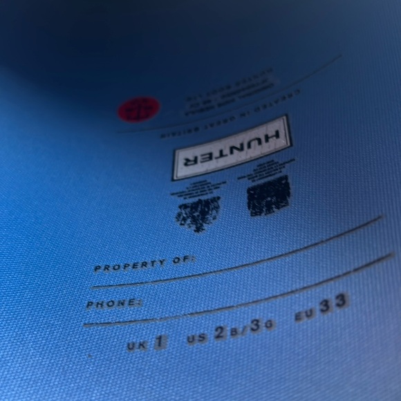 Hunter Shiny Blue Tall Boots - Picture 7 of 8